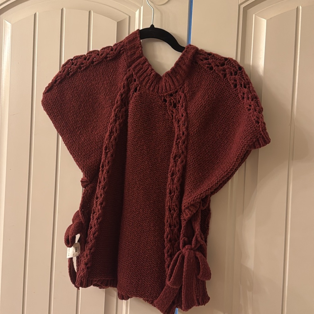 Elegant Burgundy Knit Sweater